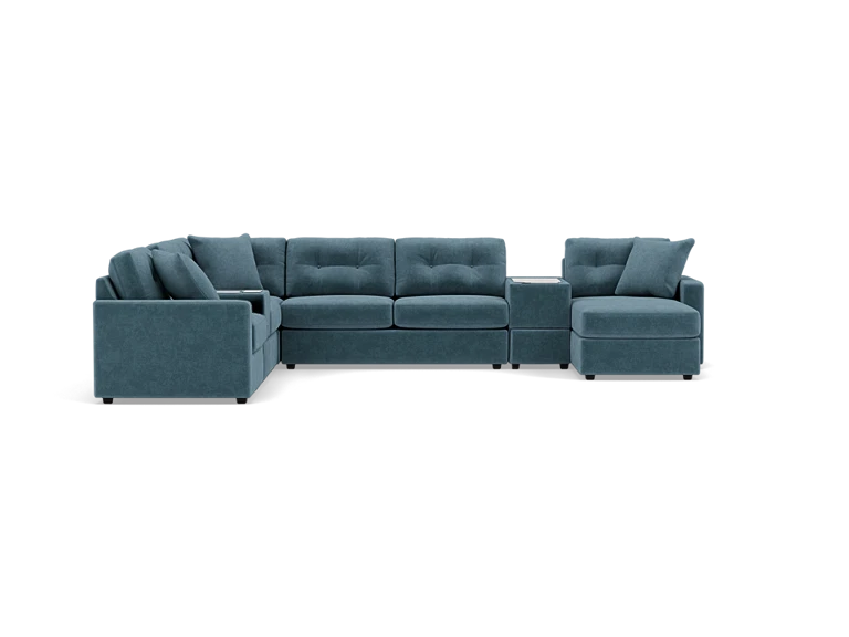 Drew & Jonathan Home Modular One 7-Pc. Wall Saver Power Reclining Sectional With Memory Foam Sleeper